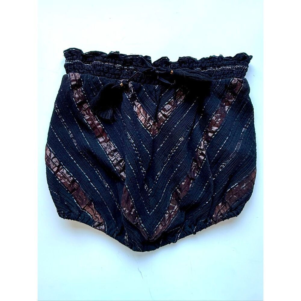 NWT Ramy Brook strapless bubble top, "Olivia" style. In black and bronze gold Si